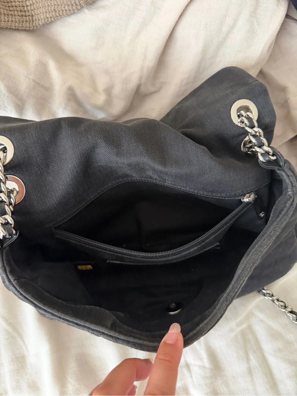 Chanel Camellia Flap Bag Denim Black 2011
